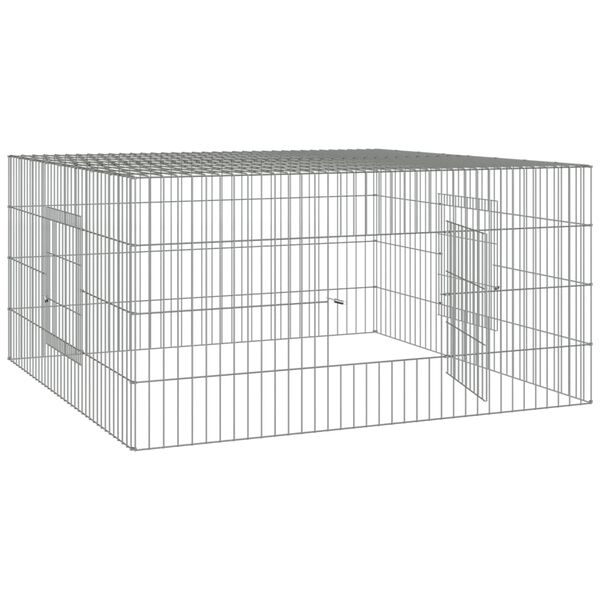 vidaXL kaninbur 110x110x55 cm galvaniseret jern