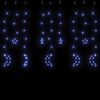 vidaXL lyskæde m. stjerner + måner 345 LED'er fjernbetjening blå