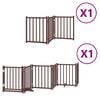 vidaXL hundel&aring;ge med d&oslash;r 9 paneler 450 cm foldbar poppeltr&aelig; brun