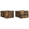 vidaXL V&aelig;gh&aelig;ngt Natbord med skuffe 2 pcs R&oslash;get eg 33 x 34,5 x 24 cm