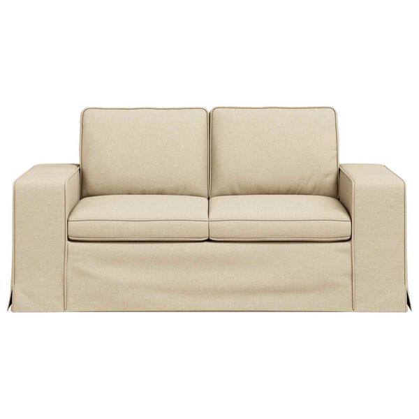 vidaXL Sofa Creme 162 x 80 x 82 cm Stof