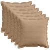 vidaXL Pudebetr&aelig;k 6 stk. HOUTEN Brun 30 x 30 cm cordfl&oslash;jl