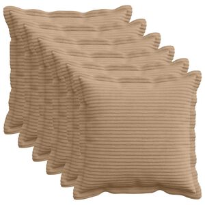 vidaXL Pudebetr&aelig;k 6 stk. HOUTEN Brun 30 x 30 cm cordfl&oslash;jl