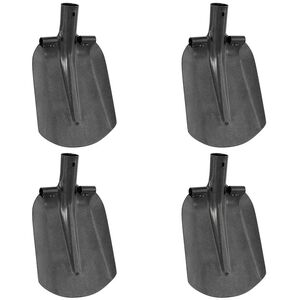 vidaXL Skovlhoved 4 pcs S&oslash;lv 33 x 21 cm Pulverlakeret st&aring;l