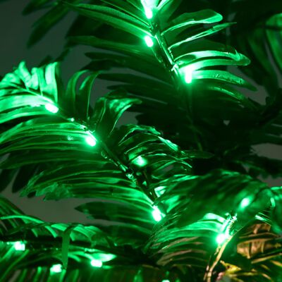 vidaXL LED-palmetræ 220 cm 136 LED'er varmt hvidt lys hvid