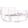 vidaXL sengestel 120x190 cm Small Double massivt fyrretr&aelig; hvid