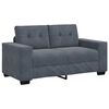 vidaXL Sofa S&aelig;t 3 pcs M&oslash;rkegr&aring; 221 x 80 x 80 cm Fl&oslash;jl