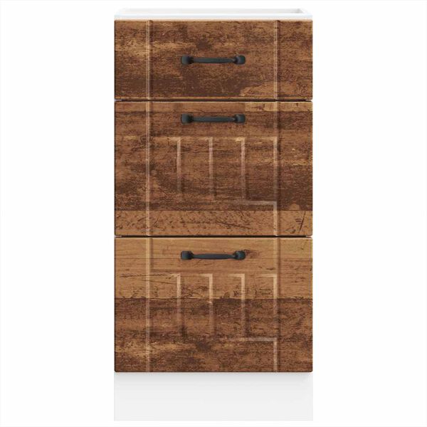 vidaXL k&oslash;kkenunderskab Lucca konstrueret tr&aelig; antikt tr&aelig;