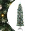 vidaXL Kunstigt slankt juletr&aelig; Gr&oslash;n og Hvid 240 cm