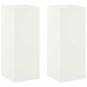 vidaXL Planteholder 2 pcs Hvid 40 x 40 x 100 cm St&aring;l