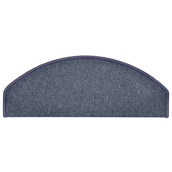 vidaXL trappem&aring;tter 30 stk. 65 x 24 x 4 cm m&oslash;rkegr&aring; og bl&aring; halvrunde store