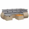 vidaXL havesofas&aelig;t 7 dele med hynder polyrattan beige