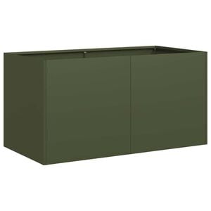 vidaXL plantekasse olivengr&oslash;n 80x40x40 cm koldvalset st&aring;l