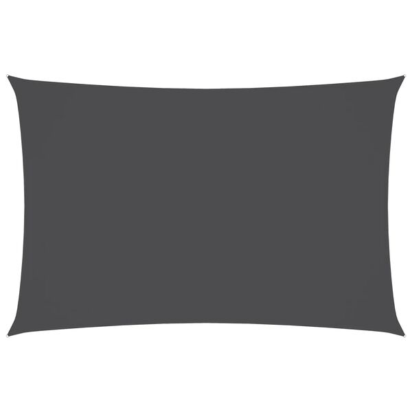 vidaXL solsejl 6x8 m oxfordstof rektangul&aelig;r antracitgr&aring;