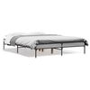 vidaXL sengestel 135x190 cm konstrueret tr&aelig; og metal gr&aring; sonoma-eg
