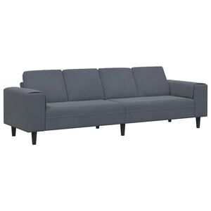 vidaXL Stue Sofa M&oslash;rkegr&aring; 250 x 77 x 76 cm