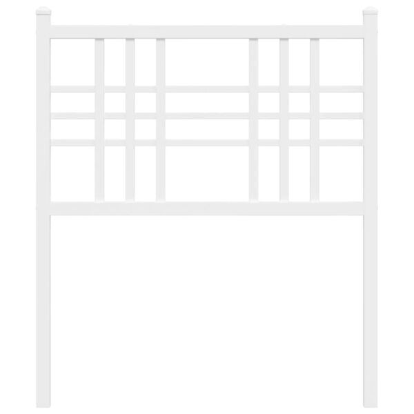 vidaXL sengegavl 80 cm metal hvid