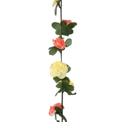vidaXL kunstige blomsterguirlander 6 stk. 250 cm lys forårsrød