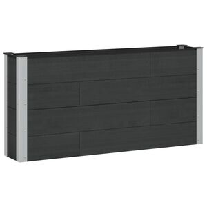 vidaXL H&oslash;jbed Sort 150 x 30 x 72 cm WPC og Aluminium