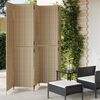 vidaXL rumdeler 5 paneler polyrattan beige