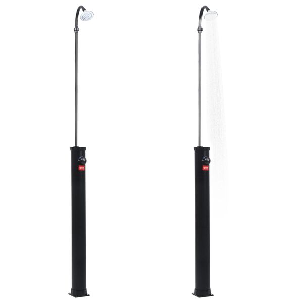 vidaXL solopvarmet bruser 215 cm 8 l sort