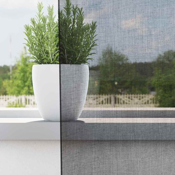 vidaXL voile-gardiner med &oslash;skner 2 stk. 140x175 cm sort