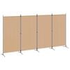 vidaXL 4-panel rumdeler Beige 346 x 180 cm Stof