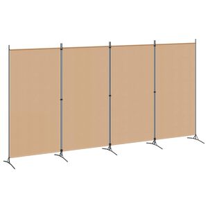 vidaXL 4-panel rumdeler Beige 346 x 180 cm Stof
