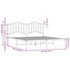 vidaXL sengeramme med sengegavl 183x213 cm metal sort