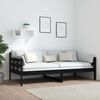 vidaXL daybed massivt fyrretræ sort 90x190 cm