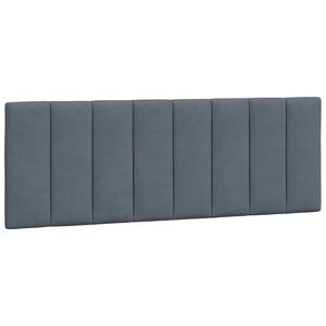 vidaXL gavlpude Hanko 120 cm velour m&oslash;rkegr&aring;