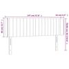 vidaXL sengegavl med kanter 147x16x78/88 cm fl&oslash;jl m&oslash;rkegr&oslash;n