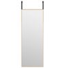 vidaXL d&oslash;rspejl 30x80 cm glas og aluminium guldfarvet