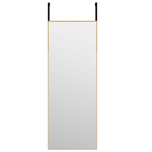 vidaXL d&oslash;rspejl 30x80 cm glas og aluminium guldfarvet