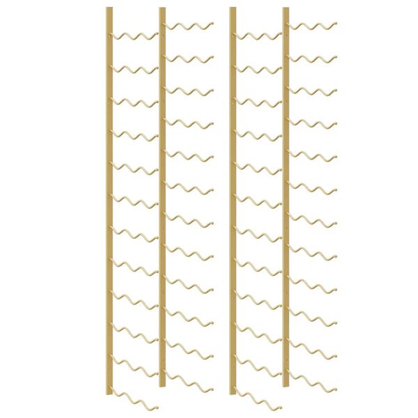 vidaXL v&aelig;gh&aelig;ngte vinreoler 2 stk. til 36 flasker jern guldfarvet