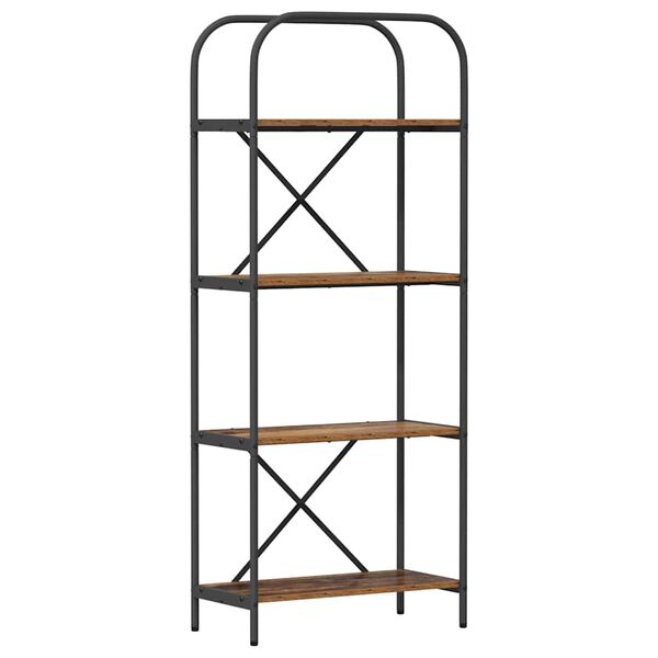 vidaXL Bogreol Gammelt tr&aelig; 60 x 30 x 146 cm Konstrueret tr&aelig;