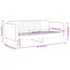 vidaXL daybed 90x200 cm velour gul