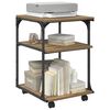 vidaXL Printerstand Artisan Egetr&aelig; 43 x 48 x 64 cm Konstrueret tr&aelig;