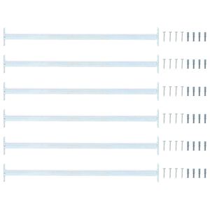 vidaXL Justerbar vinduessikkerhedsbar 6 pcs S&oslash;lv St&aring;l