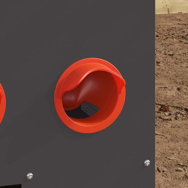 vidaXL Hønsefoder Sort 60,5 x 29 x 51 cm Koldvalset Stål