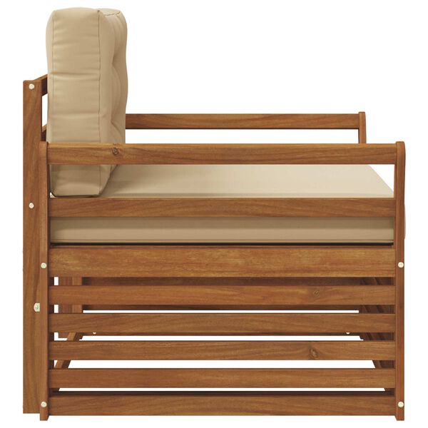 vidaXL Udend&oslash;rs sofagruppe Soli Akacietr&aelig; og polyester Naturfarvet