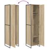 vidaXL Warderobe med d&oslash;r 2 pcs Sonoma 50 x 50 x 200 cm Konstrueret tr&aelig;