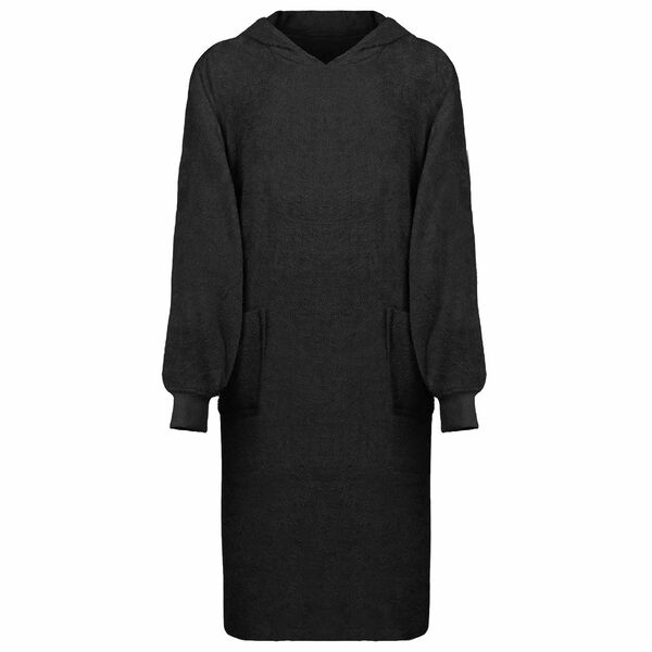 vidaXL T&aelig;ppe-hoodie KINN Sort XL Bomuld