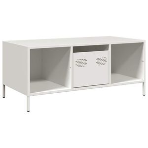 vidaXL sofabord hvid 101,5x50x43,5 cm koldvalset st&aring;l