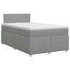 vidaXL Boxmadras med topmadras Lysegr&aring; 120 x 190 cm Stof