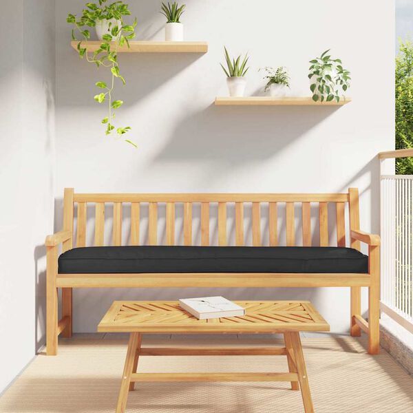 vidaXL Pallet pude Sort 200 x 40 x 8 cm Oxford Stof