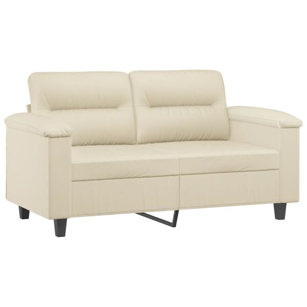 vidaXL 2-personers sofa 120 cm kunstl&aelig;der cremefarvet
