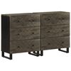 vidaXL sk&aelig;nke 2 stk. 60x33x75 cm massivt mangotr&aelig; sort