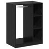 vidaXL Garderobeskab med hylde med opbevaring Sort eg 77 x 48 x 102 cm