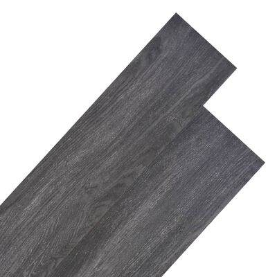 vidaXL ikke-selvklæbende gulvbrædder 5,26 m² 2 mm PVC sort og hvid